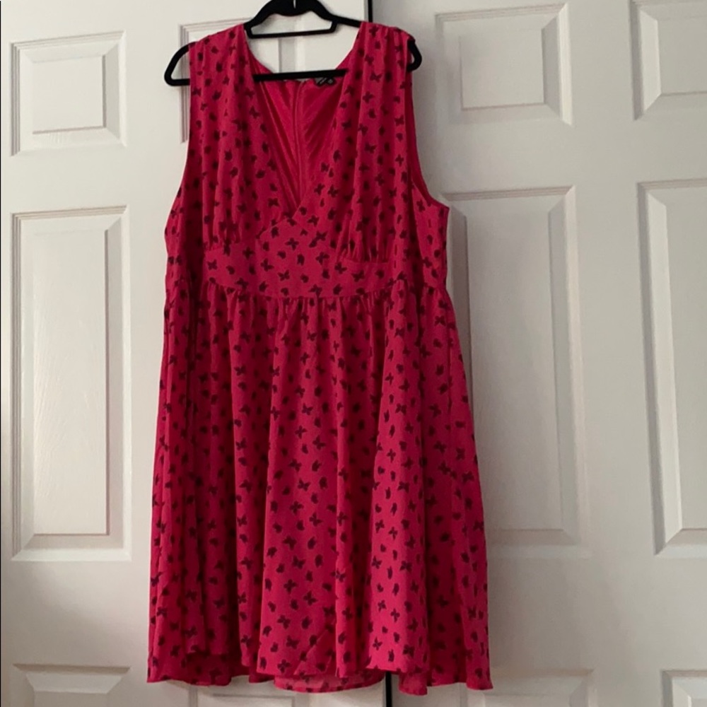 Torrid Butterfly Print V-Neck Dress